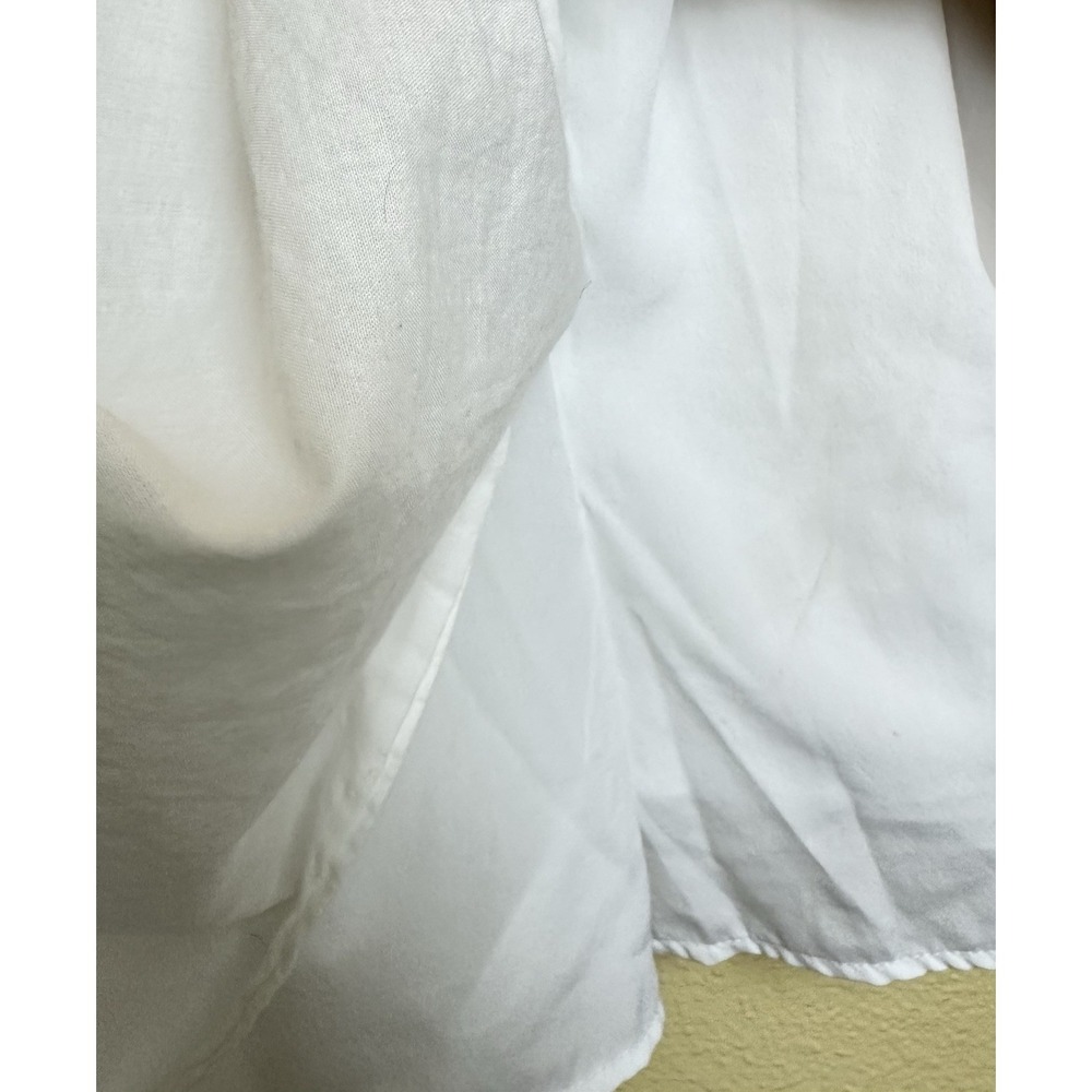 Hollister White Dress Sz M Puff Sleeves Built In Shorts Pockets Girly Event - Picture 6 of 8